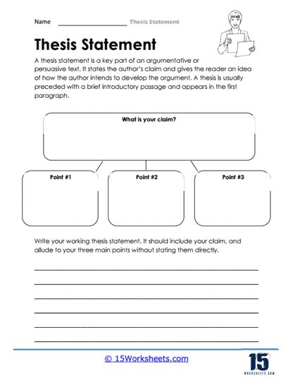 How To Write A Thesis Statement 5th Grade Printable