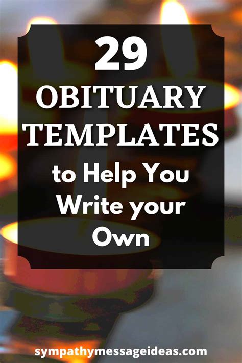 How To Write Your Own Obituary Template