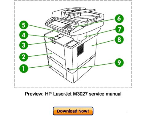 Hp Color Laserjet 3027 3035 Mfp Service Repair Manual Download