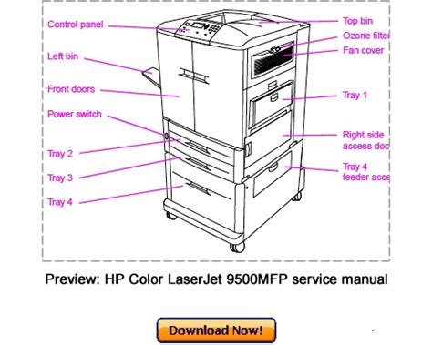 Hp Color Laserjet 9500 9500mfp Service Repair Manual Download