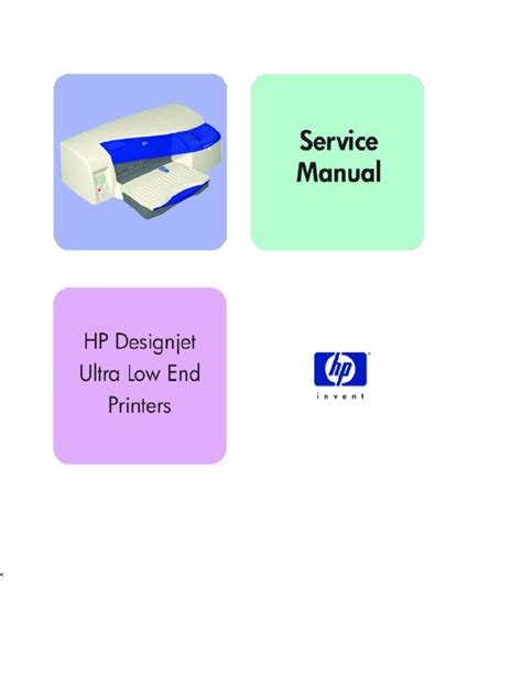 Hp Designjet 10ps130ps Ultra Low End Printer Service Manual