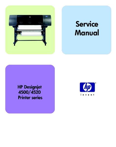 Hp Designjet 4500 4520 Printer Series Service Parts Manual