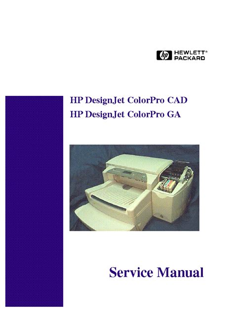 Hp Designjet Colorpro Cad Colorpro Ga Service Manual