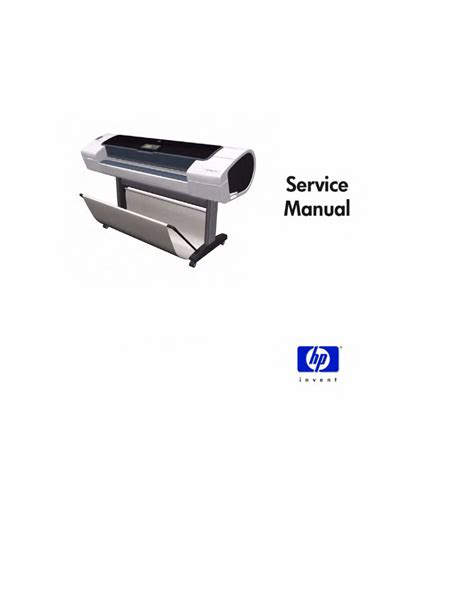 Hp Designjet T1100 T610 T1120 Printer Series Service Manual