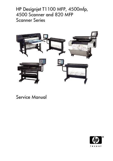 Hp Designjet T1100mfp 4500mfp 820mfp Service Manual