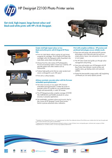 Hp Designjet Z2100 Photo Printer Service Parts Manual