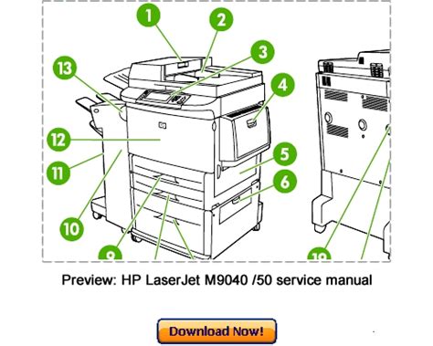 Hp Laserjet M9040 M9050 Mfp Service Repair Manual Download