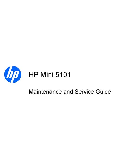 Hp Mini 5101 Netbook Service And Repair Manual