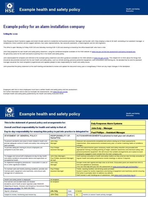 Hse Policy Template