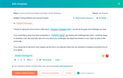 Hubspot Email Template