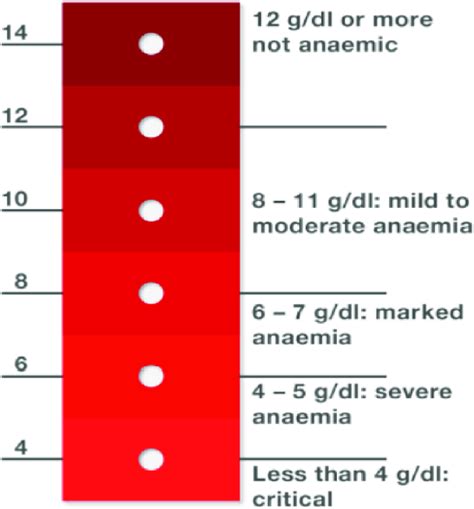 Human Blood Color Chart