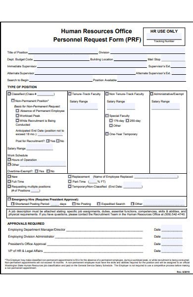 Human Resources Forms And Templates