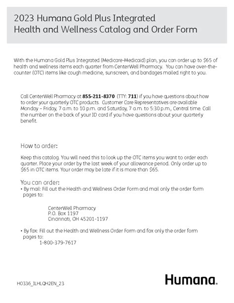 Humana Gold Plus Otc Catalog