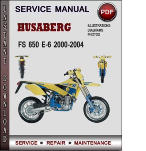 Husaberg Fe 650 E 6 2000 2004 Service Repair Manual Download