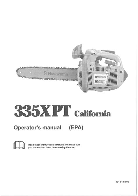 Husqvarna 335xpt Chainsaw Service Repair Workshop Manual Download