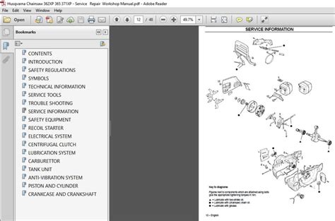 Husqvarna 362xp 365 371xp Chainsaw Service Repair Workshop Manual Download