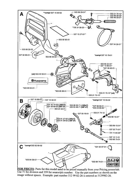 Husqvarna 480cd Chainsaw Parts Manual