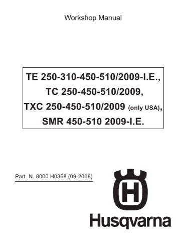 Husqvarna Motorcycle Tc 250 Tc 450 Tc 510 Full Service Repair Manual 2007