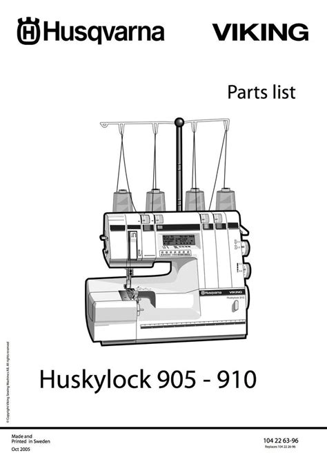 Husqvarna Viking Huskylock 905 910 User Manual