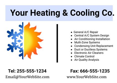 Hvac Business Card Template