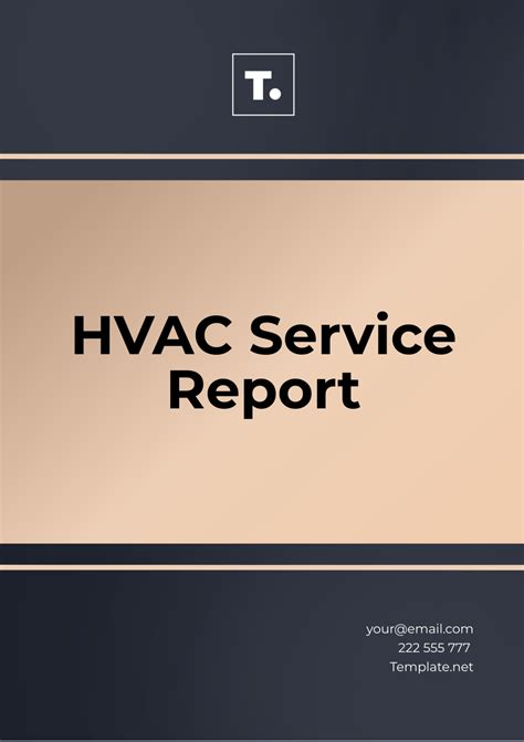 Hvac Service Report Template