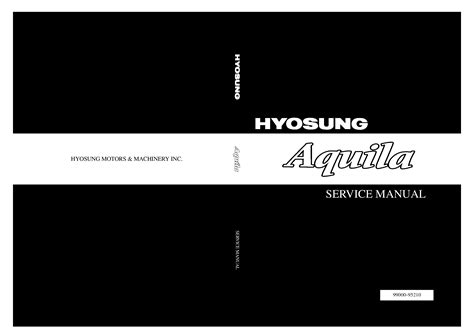 Hyosung Aquila 125 Gv125 Workshop Repair Manual