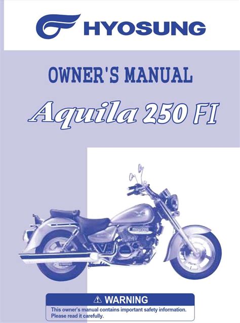 Hyosung Aquila 250 Fi Comet 250 R Fi Workshop Service Repair Manual Download