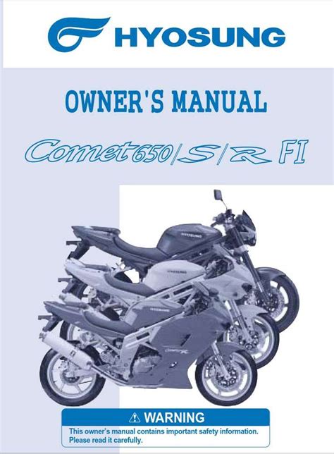 Hyosung Comet 650s 650r Workshop Service Repair Manual