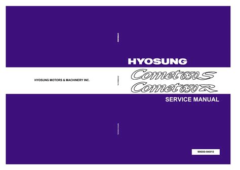 Hyosung Comet 650s Factory Service Repair Manual