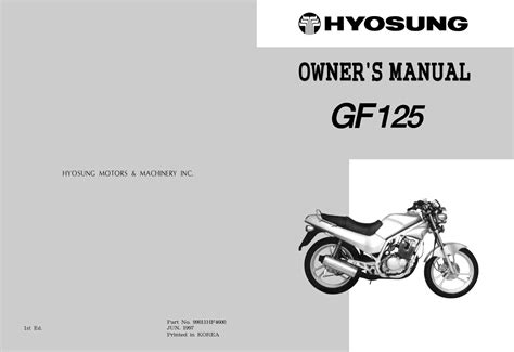 Hyosung Gf125 Full Service Repair Manual 1997 Onwards