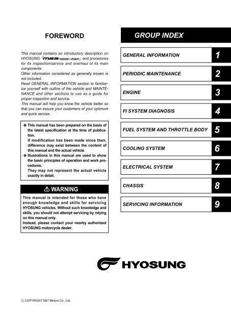 Hyosung Ms3 125 250 Workshop Service Repair Manual Download