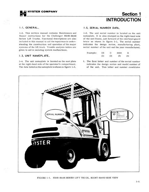 Hyster Challenger H30h H60h Forklift Service Repair Manual Parts Manual Download E003