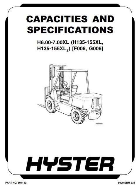 Hyster G006 H6 00 H7 00xl Europe Forklift Service Repair Workshop Manual Download