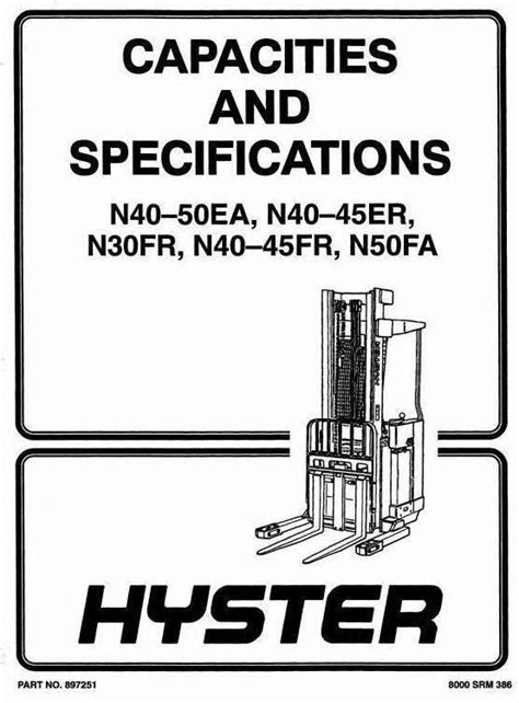 Hyster N30fr A217 Electric Forklift Service Repair Manual Parts Manual