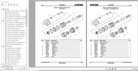 Hyster N30xmxdr3 N45xmxr3 Electric Forklift Service Repair Manual Parts Manual Download B264