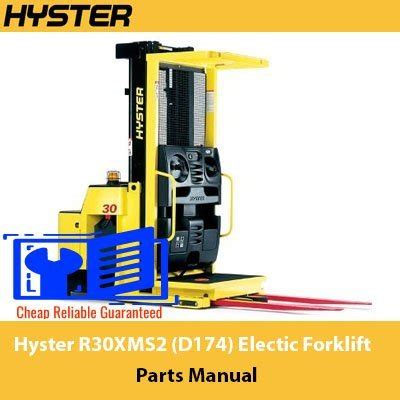 Hyster R30xms Electric Forklift Service Repair Manual Parts Manual Download C174