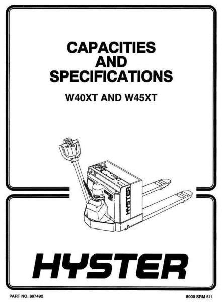 Hyster Walkie Forklift W45xt B215 Service Repair Manual Parts Manual Download