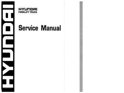 Hyundai 20l C 25l C 30l C 7 Forklift Truck Service Repair Workshop Manual Download