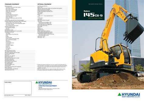 Hyundai Crawler Excavator Robex 145cr 9 Complete Manual