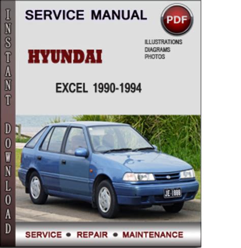 Hyundai Excel 1989 1990 1991 1992 1993 1994 Repair Manual