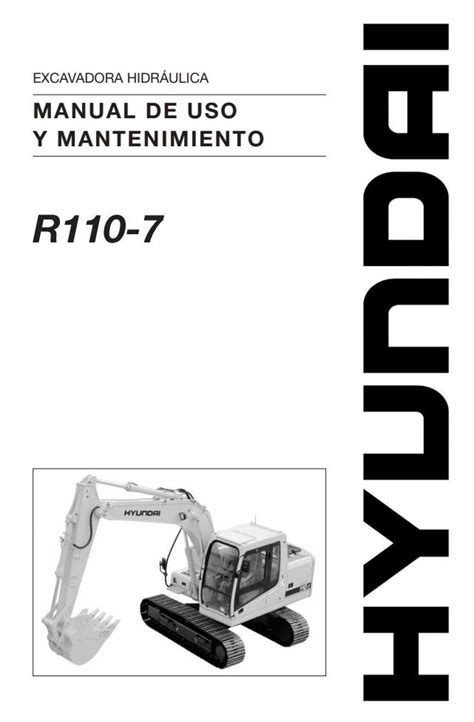 Hyundai R110 7 Crawler Excavator Service Manual Operating Manual Collection Of 2 Files