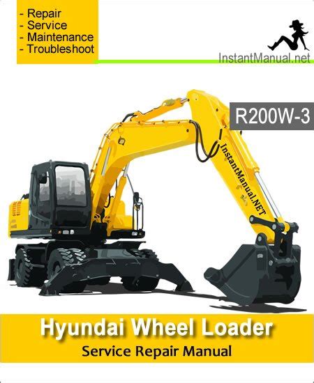 Hyundai R200w 3 Wheel Excavator Factory Service Repair Manual Instant Download