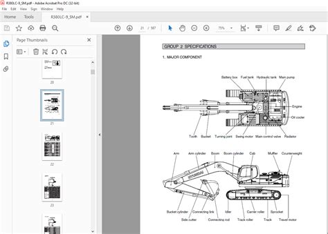 Hyundai R380lc 9 Crawler Excavator Service Manual Operating Manual Collection Of 2 Files