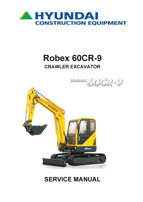 Hyundai R60cr 9 Crawler Excavator Factory Service Repair Manual Instant Download