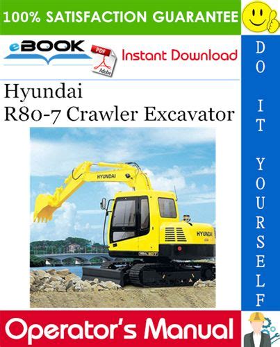 Hyundai R80 7 Crawler Excavator Service Repair Workshop Manual Download