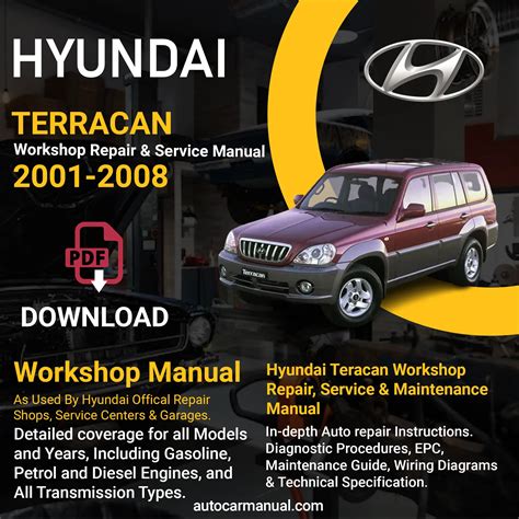 Hyundai Terracan Manual Service Repair Maintenance Download