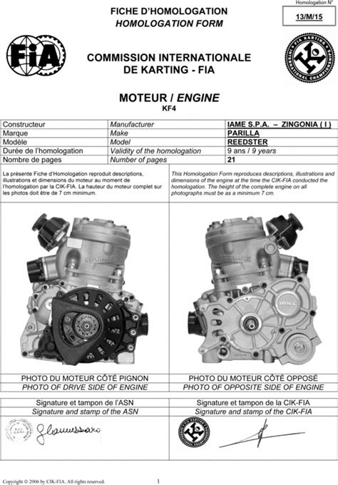 Iame Parilla Reedster 125 125cc Engine Manual Tech Data Ipl