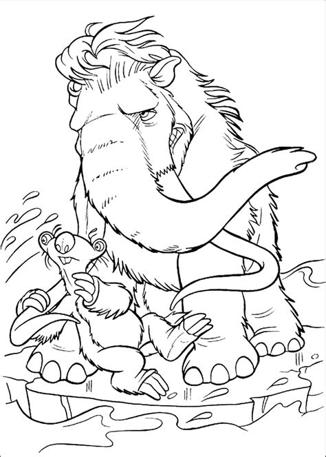 Ice Age Coloring Pages: Unleash Your Imagination in a Prehistoric World