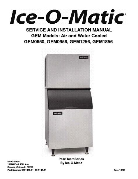 Ice-O-Matic Ice Machine Manual: Your Comprehensive Guide to Perfect Ice
