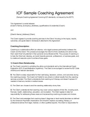 Icf Coaching Agreement Template